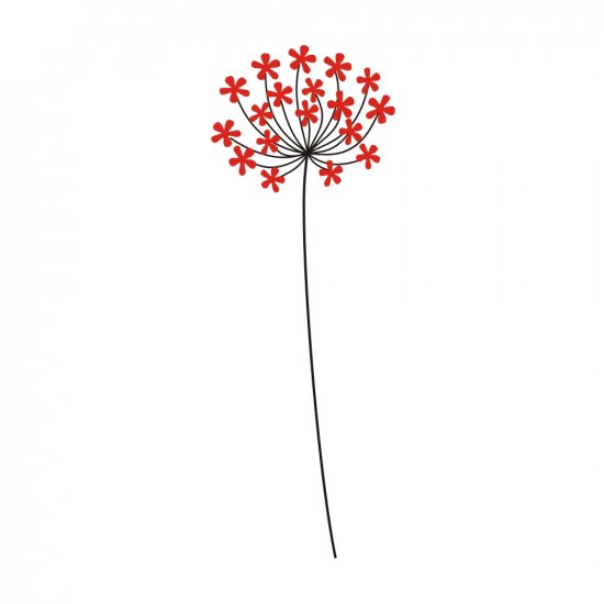 One Red Flower Wall Vinyl Decals Art Graphics Stickers