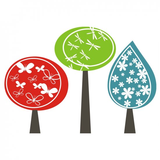 Fancy Forest Wall Vinyl Decals Art Graphics Stickers