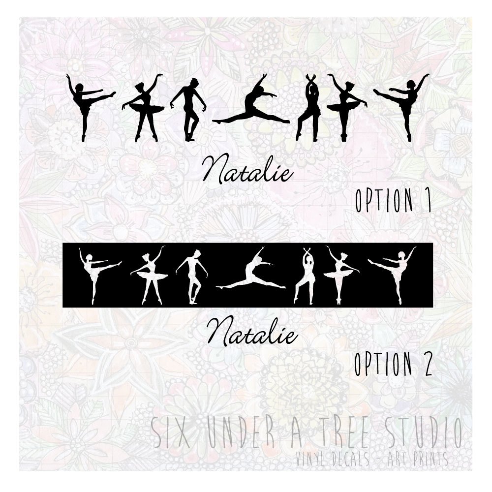 Personalized Ballerinas Wall Vinyl Decals Art Graphics Stickers