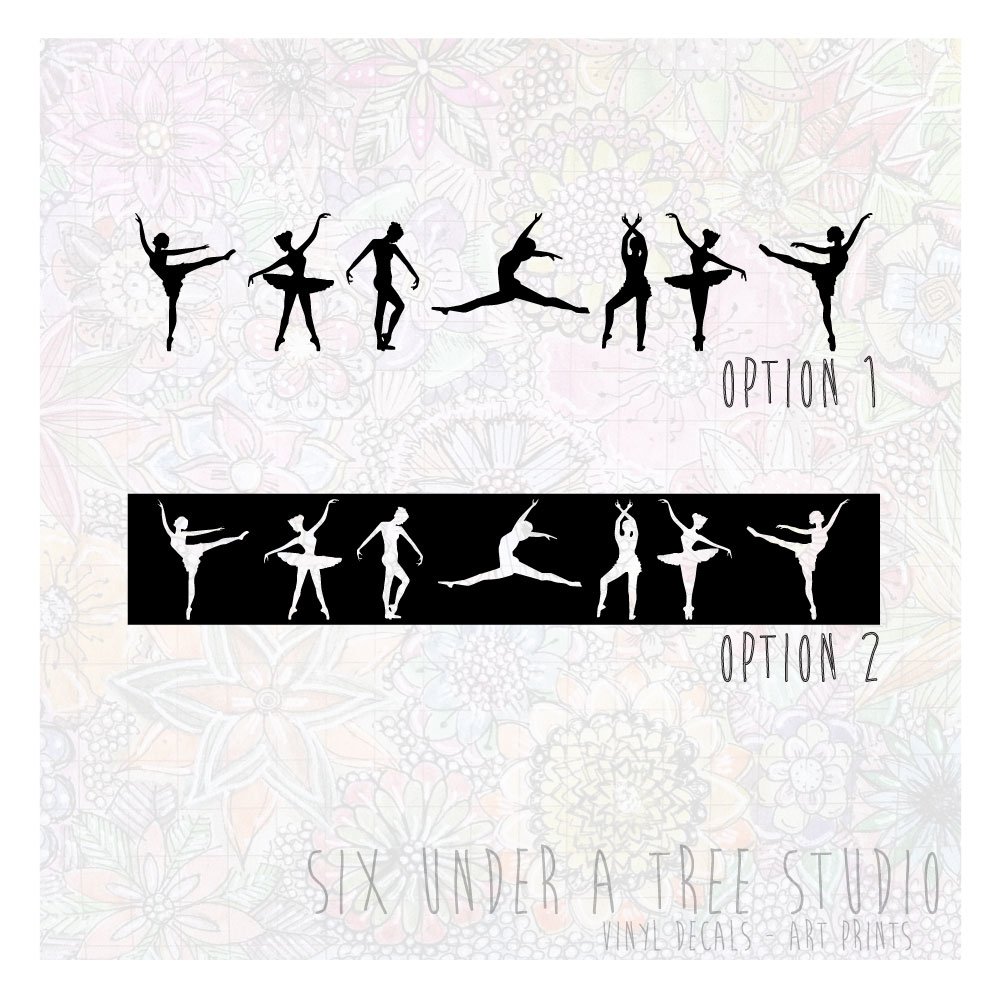 BALLERINAS WALL VINYL DECALS ART GRAPHICS STICKERS