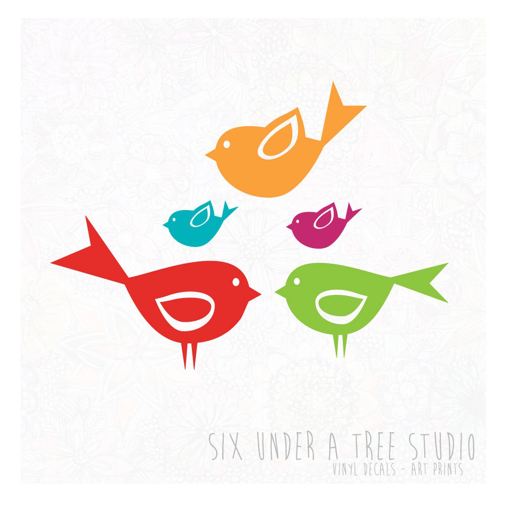 LITTLE BIRDS WALL VINYL DECALS ART GRAPHICS STICKERS