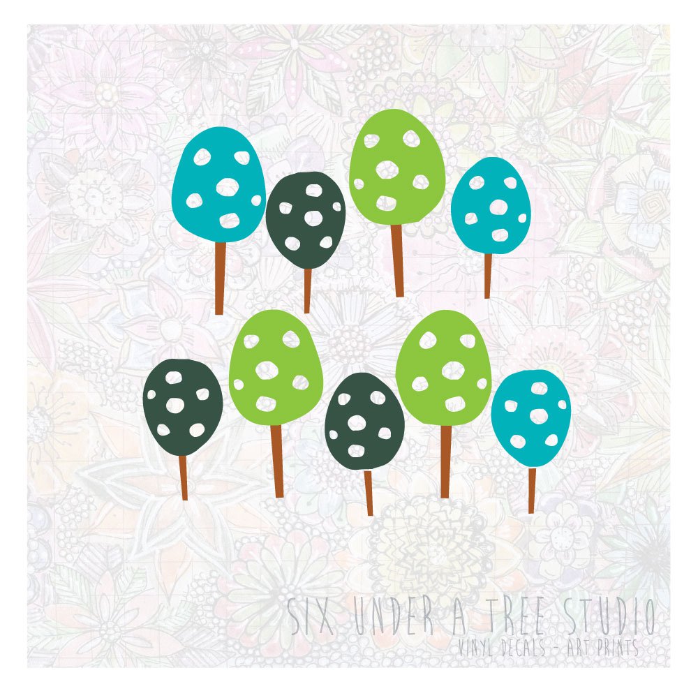 LITTLE FOREST WALL VINYL DECALS ART GRAPHICS STICKERS