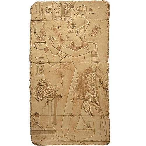 Offering of Maat Relief wall art, Stone Finish