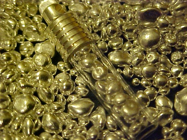 999 PURE SILVER BULLION IN BLOWN GLASS VIAL uNiQuE