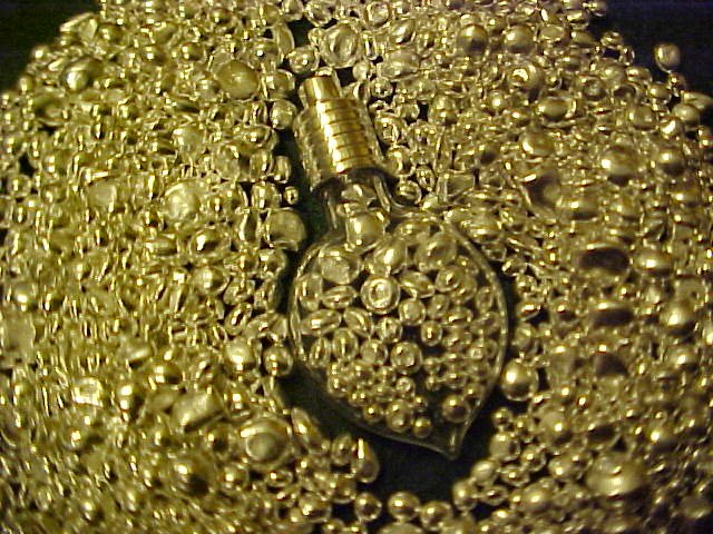 BLOWN GLASS HEART DROP PENDANT silver bullion uNiQuE gift idea