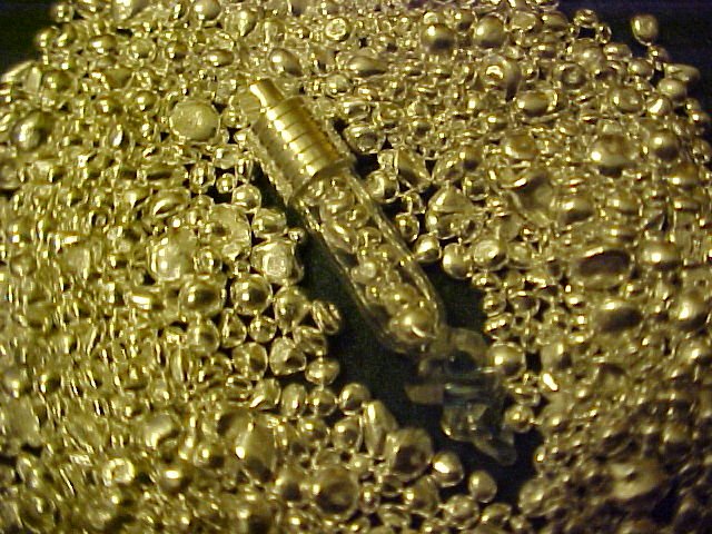FINE SILVER BULLION NUGGETS IN BLUE SWIRL TIP VIAL
