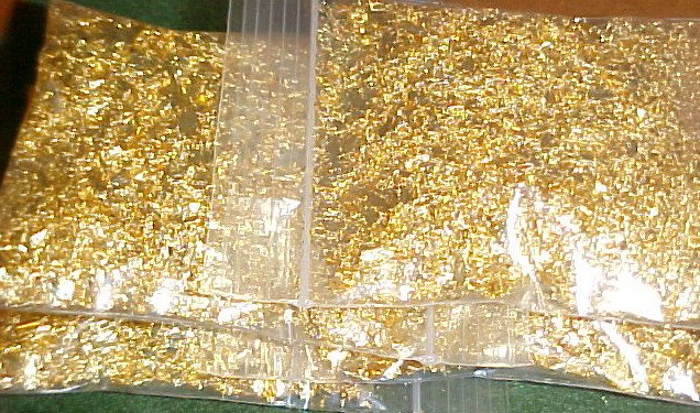 WHOLESALE GOLD FLAKES 4 OZ/OUNCE 1/4 POUND! CRAFTS VIALS