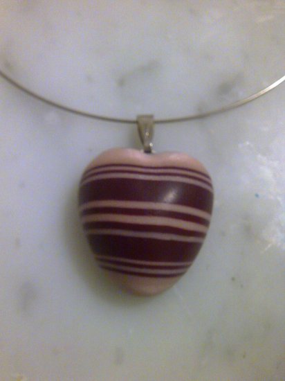Polymer Clay Heart Pendant