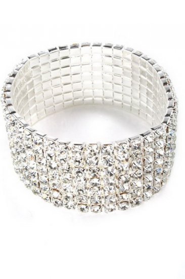 Genuine Rhinestone Bracelet - 7 lines