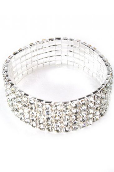Genuine Rhinestone Bracelet - 5 lines