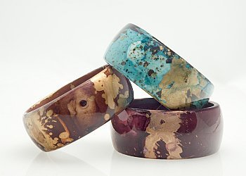 Paint Splattered Bamboo Bangle