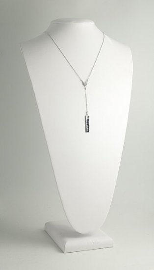 Peace/Love Rectangle Charm "Y" Necklace