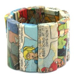 Comic Paper Mache Rectangle Bracelet Our COMIC collection!