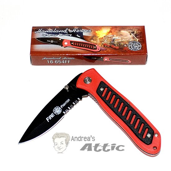 Homeland Heroes Frost Cutlery Red Folding Pocket Knife