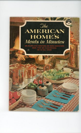The American Homes Meals In Minutes Cookbook Vintage