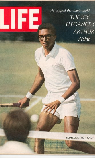 Life Magazine The Icy Elegance Of Arthur Ashe September 20 1968 Tennis Vintage
