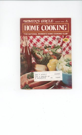 Womens Circle Home Cooking Cookbook Vintage August 1973