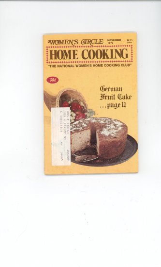 Womens Circle Home Cooking Cookbook Vintage November 1973