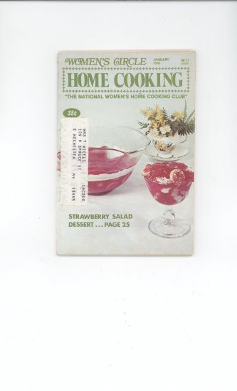 Womens Circle Home Cooking Cookbook Vintage January 1974