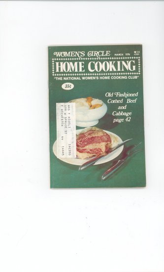 Womens Circle Home Cooking Cookbook Vintage March 1974