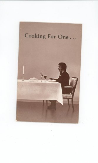 Cooking For One Or Two Cookbook by Rochester Gas & Electric Company Regional NY