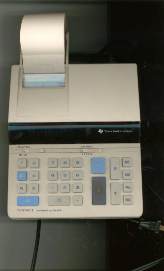 Vintage Calculator TI - 5040 II Complete With Orginal Box Manual And Cover by Texas Instruments