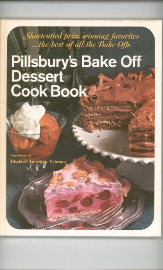 Pillsburys Bake Off Dessert Cookbook Vintage Compliments Disabled American Vetrans