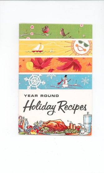Year Round Holiday Recipes Cookbook by Gas Equipment Manufacturers Group Vintage
