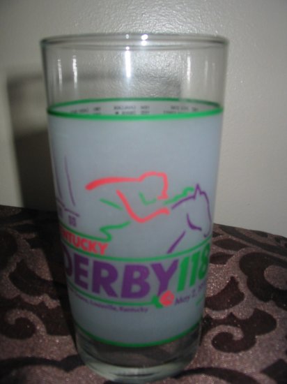 Kentucky Derby 118 Souvenir Glass 1992 Churchill Downs