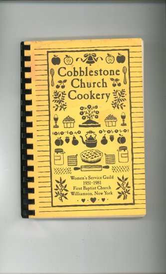 Cobblestone Church Cookery Cookbook Regional New York