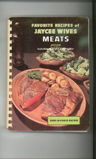 Favorite Recipes Of Jaycee Wives Meats Cookbook Vintage Regional Alabama