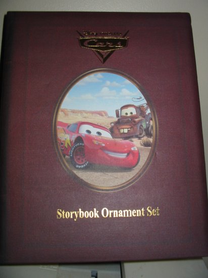 Disney Cars Storybook Ornament Set In Box Never Displayed