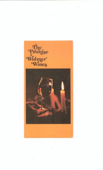 Widmer Wine Advertising / Product Brochure / Catalog