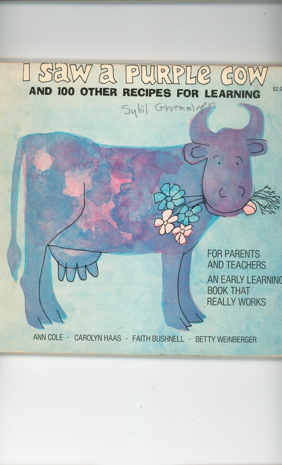 Vintage I Saw A Purple Cow Early Learning Book Cole Haas Bushnell Weinberger 0316151750