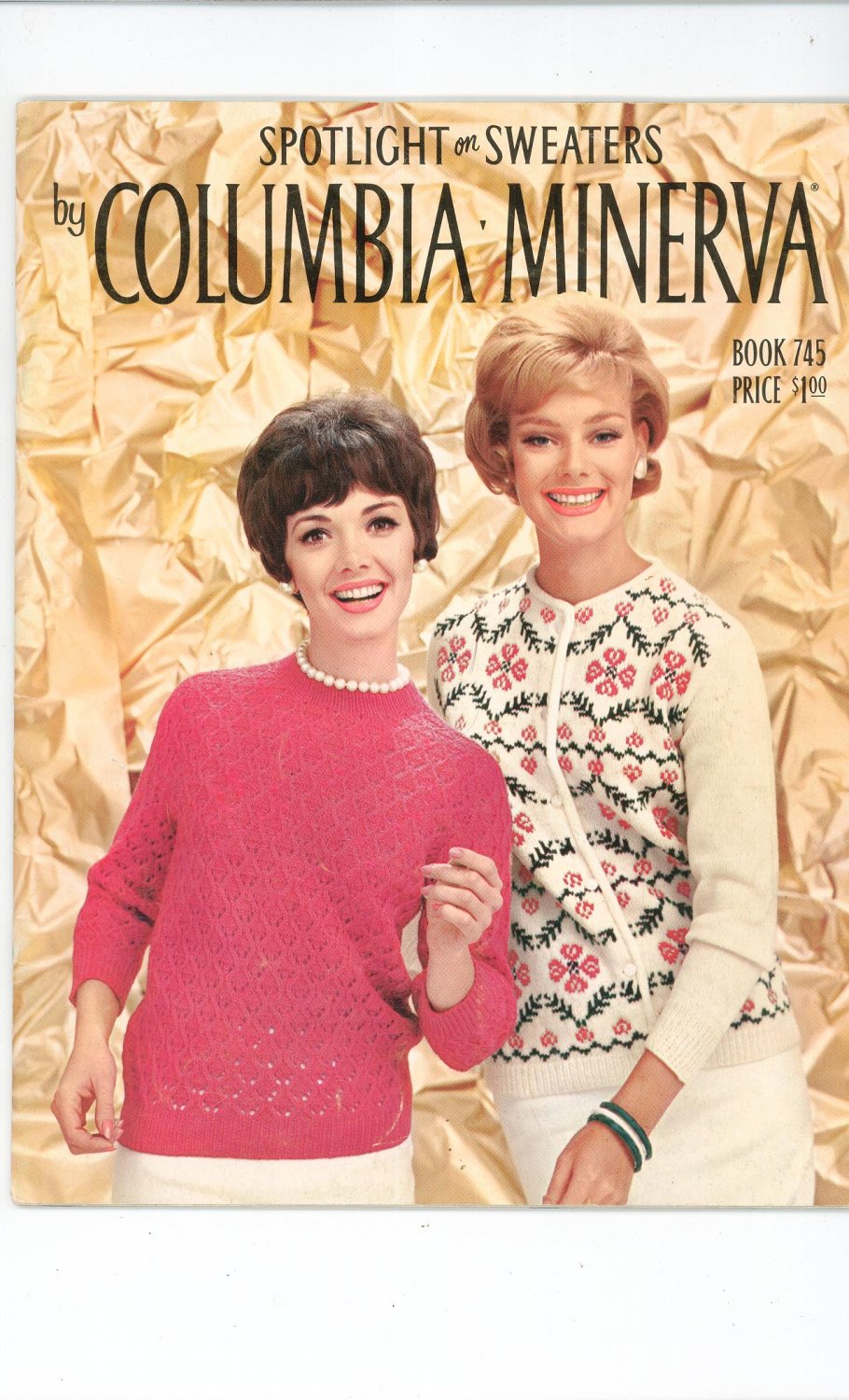 Spotlight On Sweaters by Columbia Minerva Book 745 Vintage Knitting