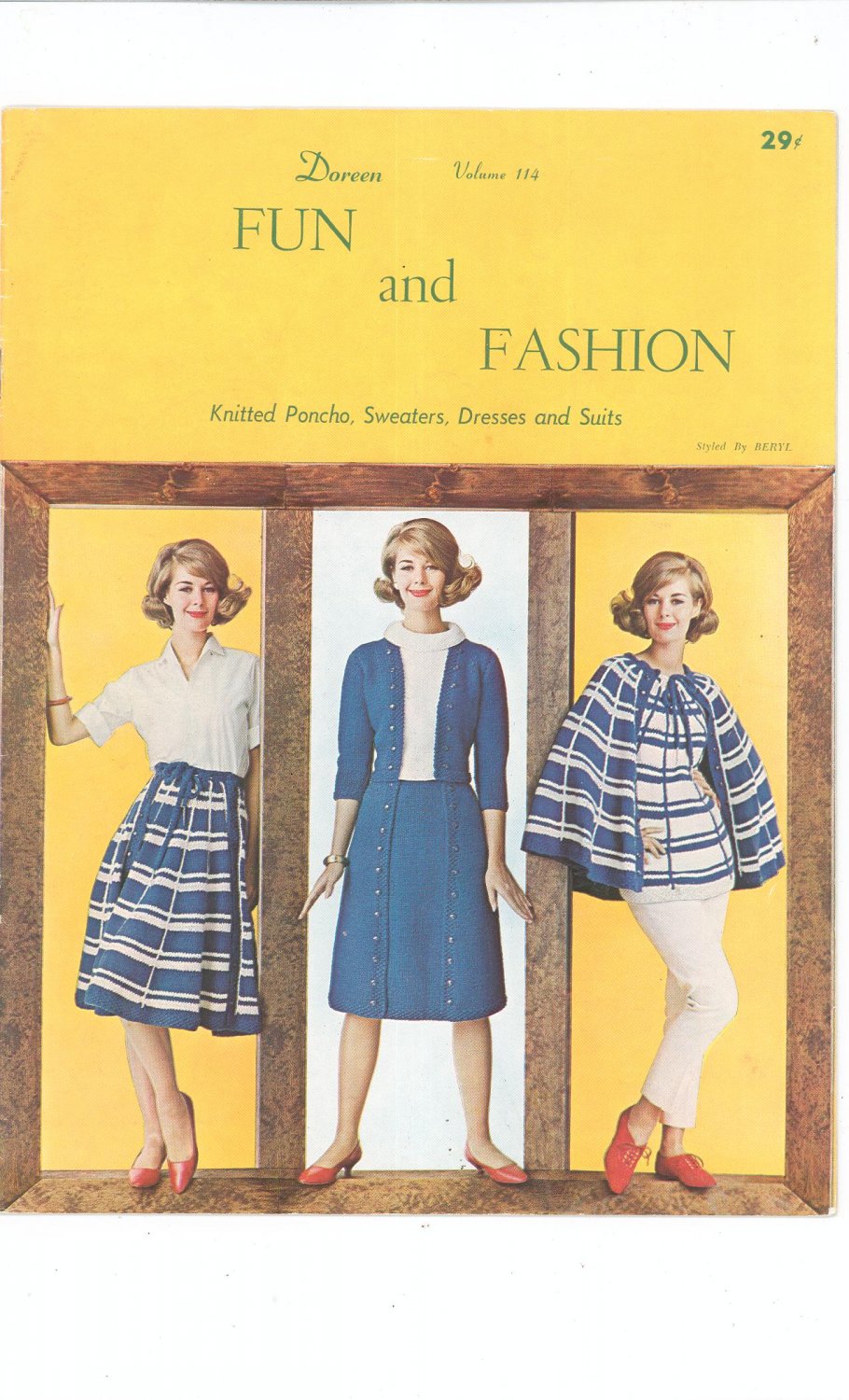 Doreen Volume 114 Fun And Fashion Knitted Poncho Sweaters Dresses Suits