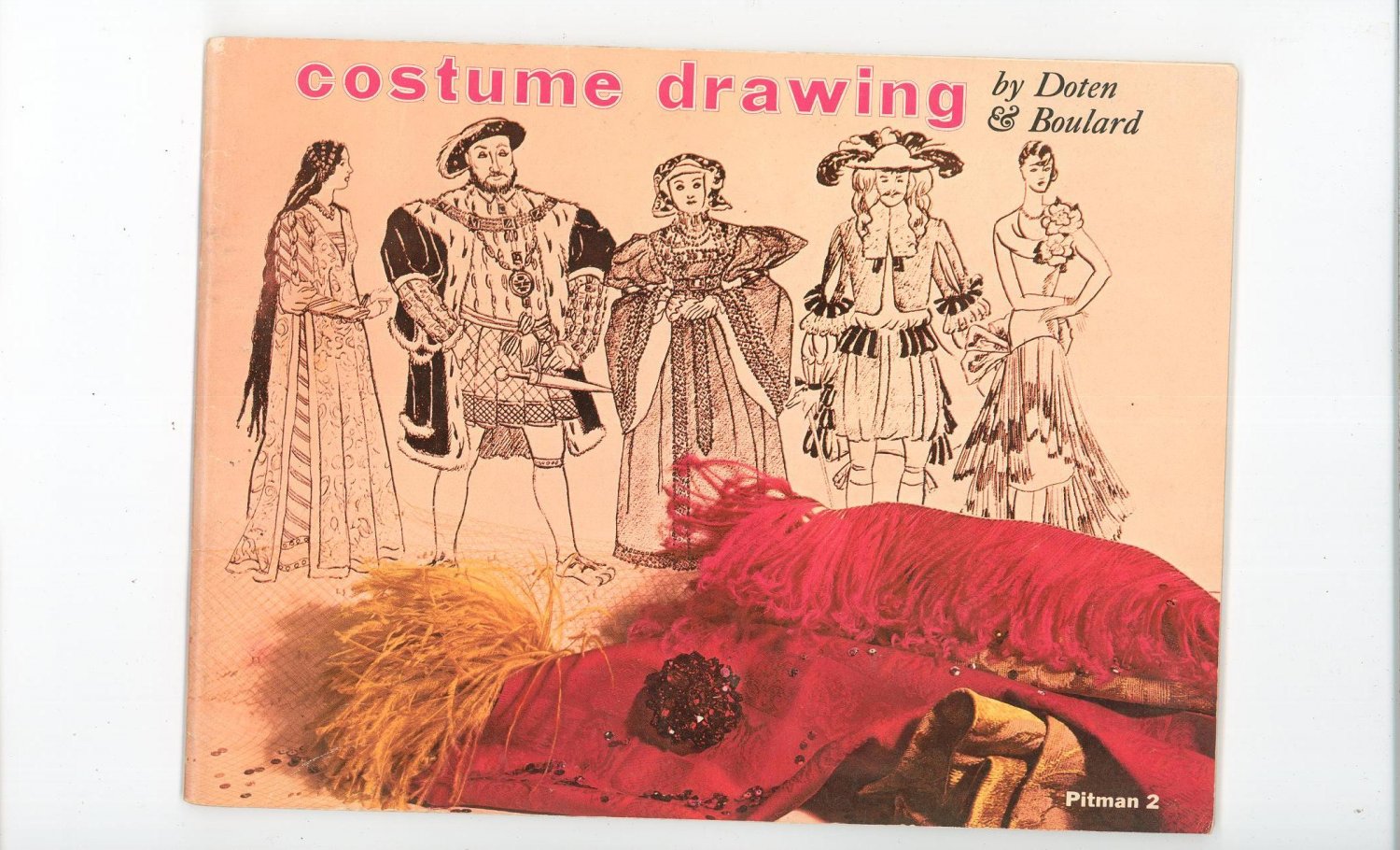 Costume Drawing by Doten & Boulard Pitman 2 Vintage 1956