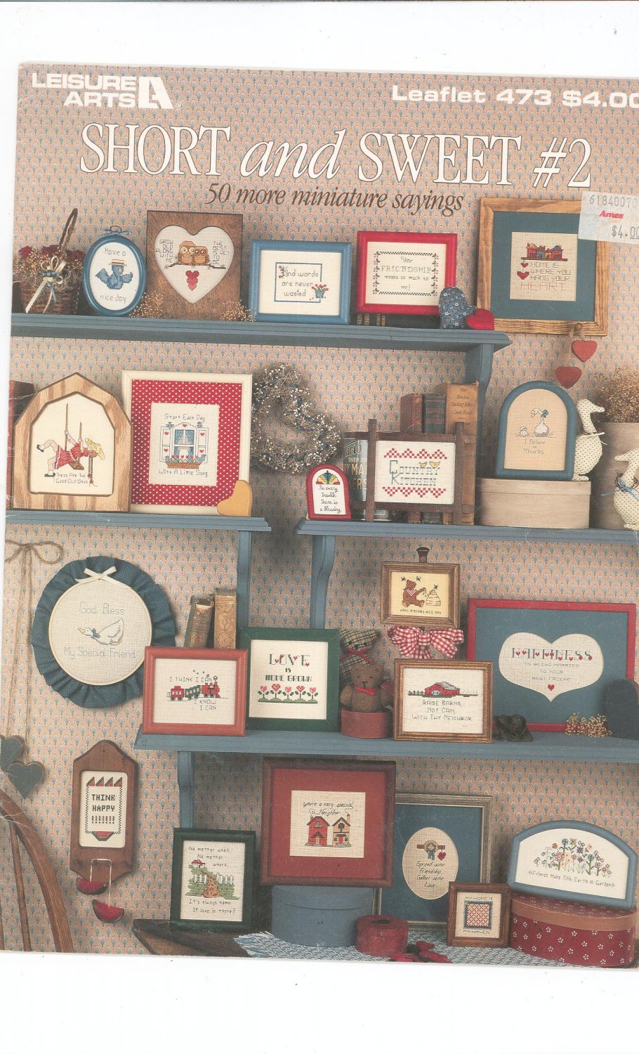 Short And Sweet #2 Miniature Sayings Cross Stitch Leisure Arts 473 1986
