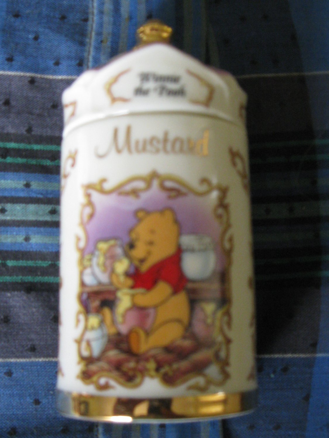 Awesome Disney Winnie The Pooh Mustard Spice Jar Lenox 1995 Collection