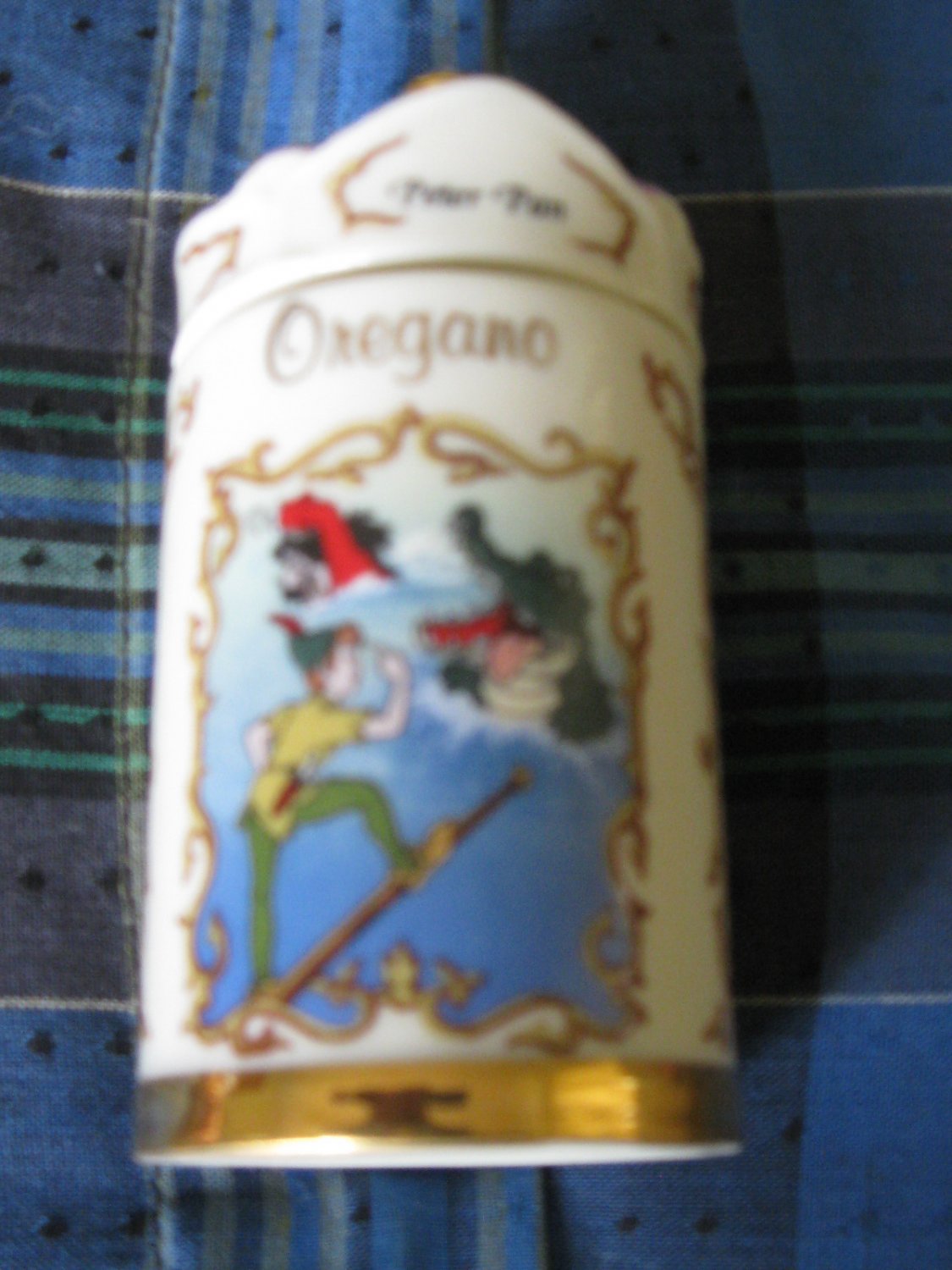 Awesome Disney Peter Pan Oregano Spice Jar Lenox 1995 Collection