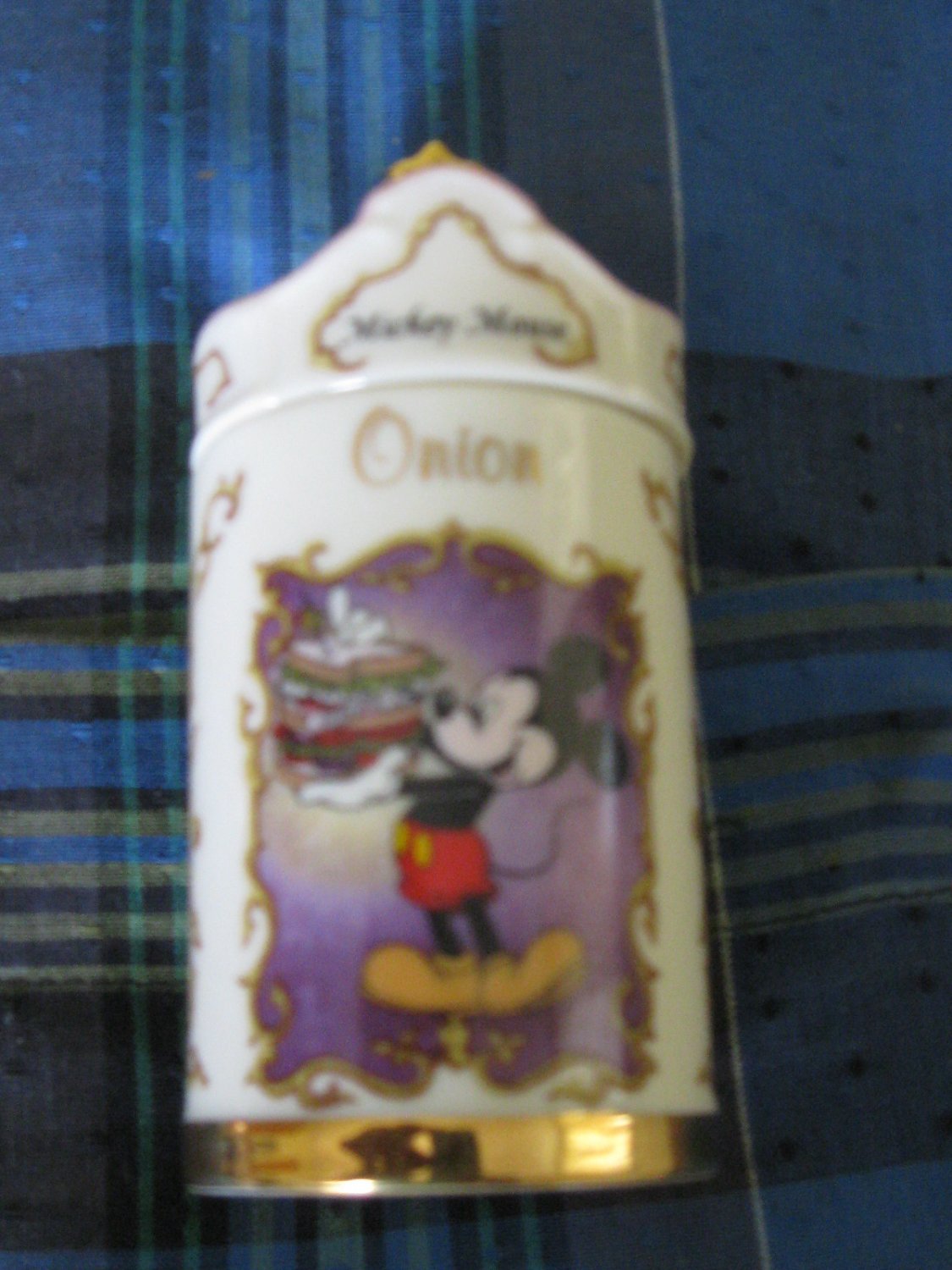 Awesome Disney Mickey Mouse Onion Spice Jar Lenox 1995 Collection