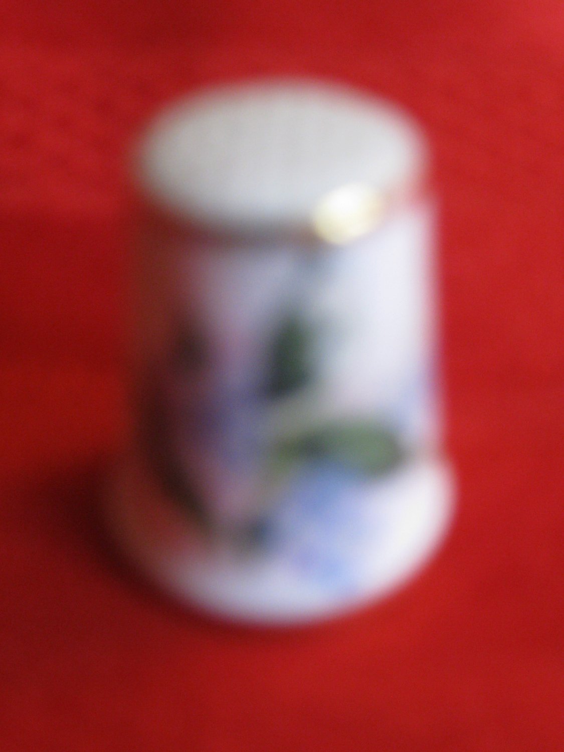 Blossom By Blossom Spring Begins Thimble by Royal Grafton England Blue & White Flowers