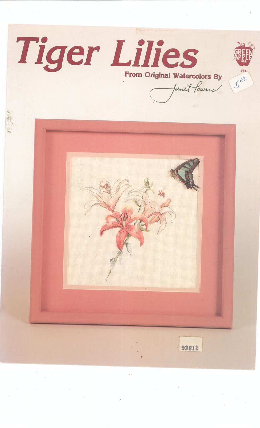 Tiger Lilies From Original Watercolors By Janet Powers Green Apple Co. 564 Cross Stitch