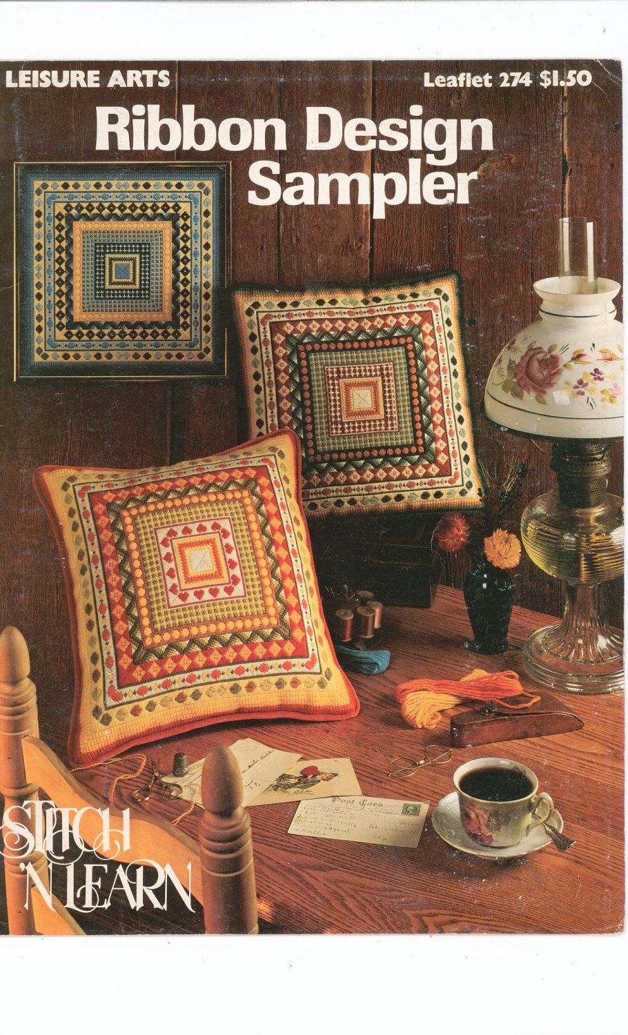 Ribbon Design Sampler Stitch 'N Learn Needlepoint Leisure Arts 274