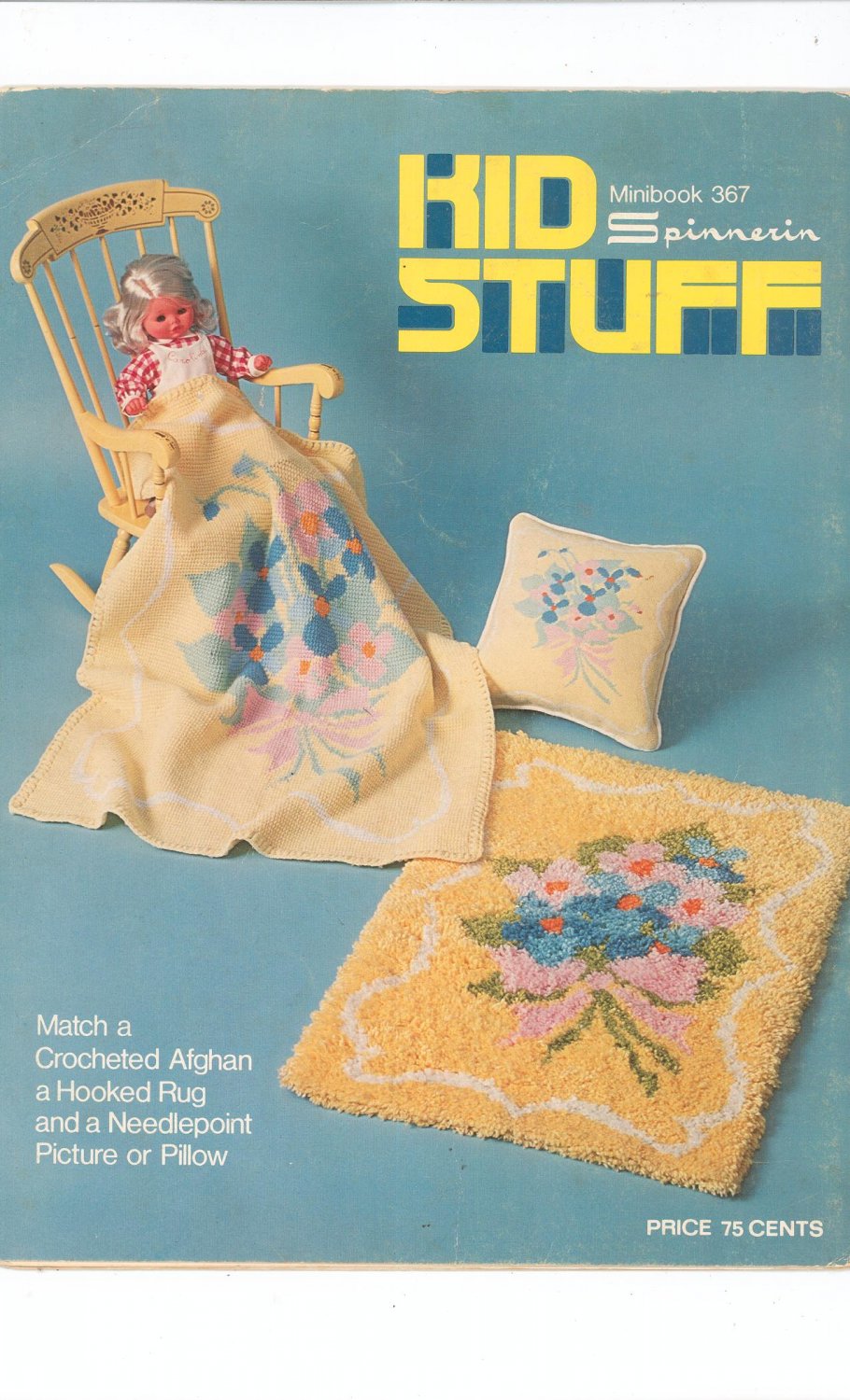 Kid Stuff Minibook 367 by Spinnerin Vintage Craft Pattern 1974