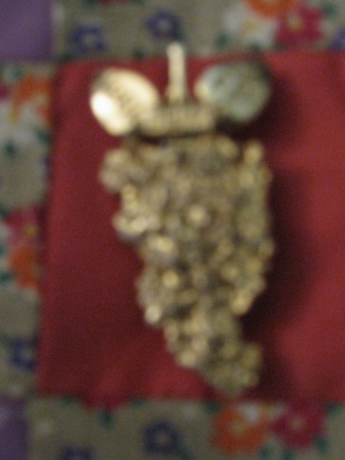 Very Nice Stem Of Grapes Pin / Brooch Marked WIBC Our 50th Year 1967