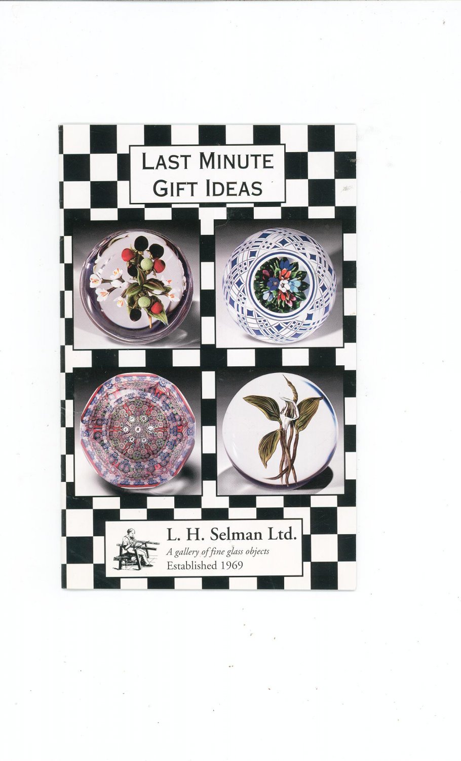 Last Minute Gift Ideas Catalog / Brochure by L. H. Selman Ltd. Paperweights