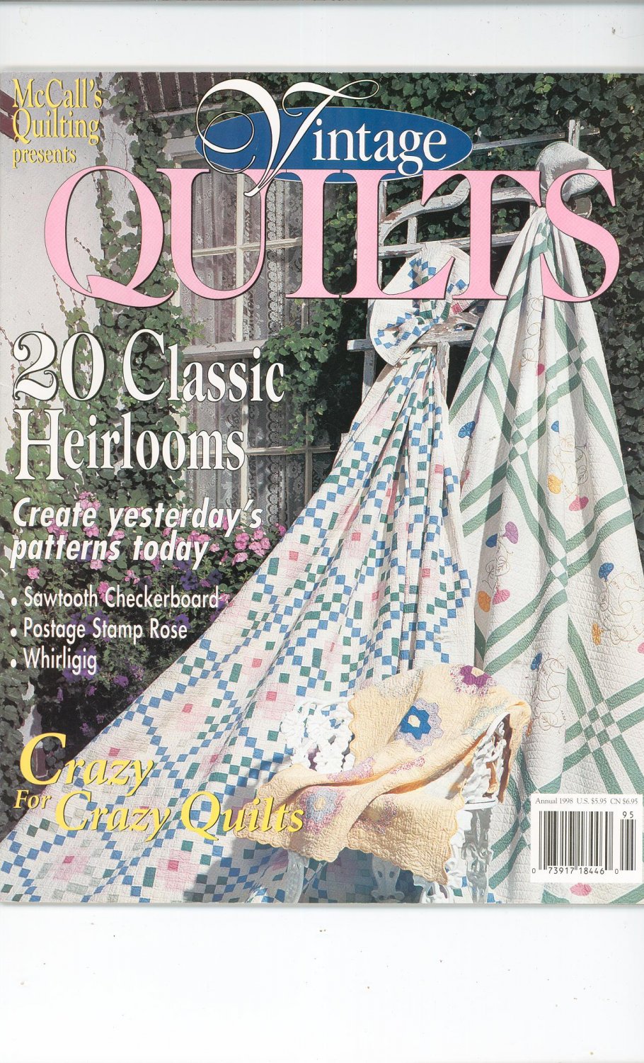 McCall's Quilting Presents Vintage Quilts Back Issue Annual 1998