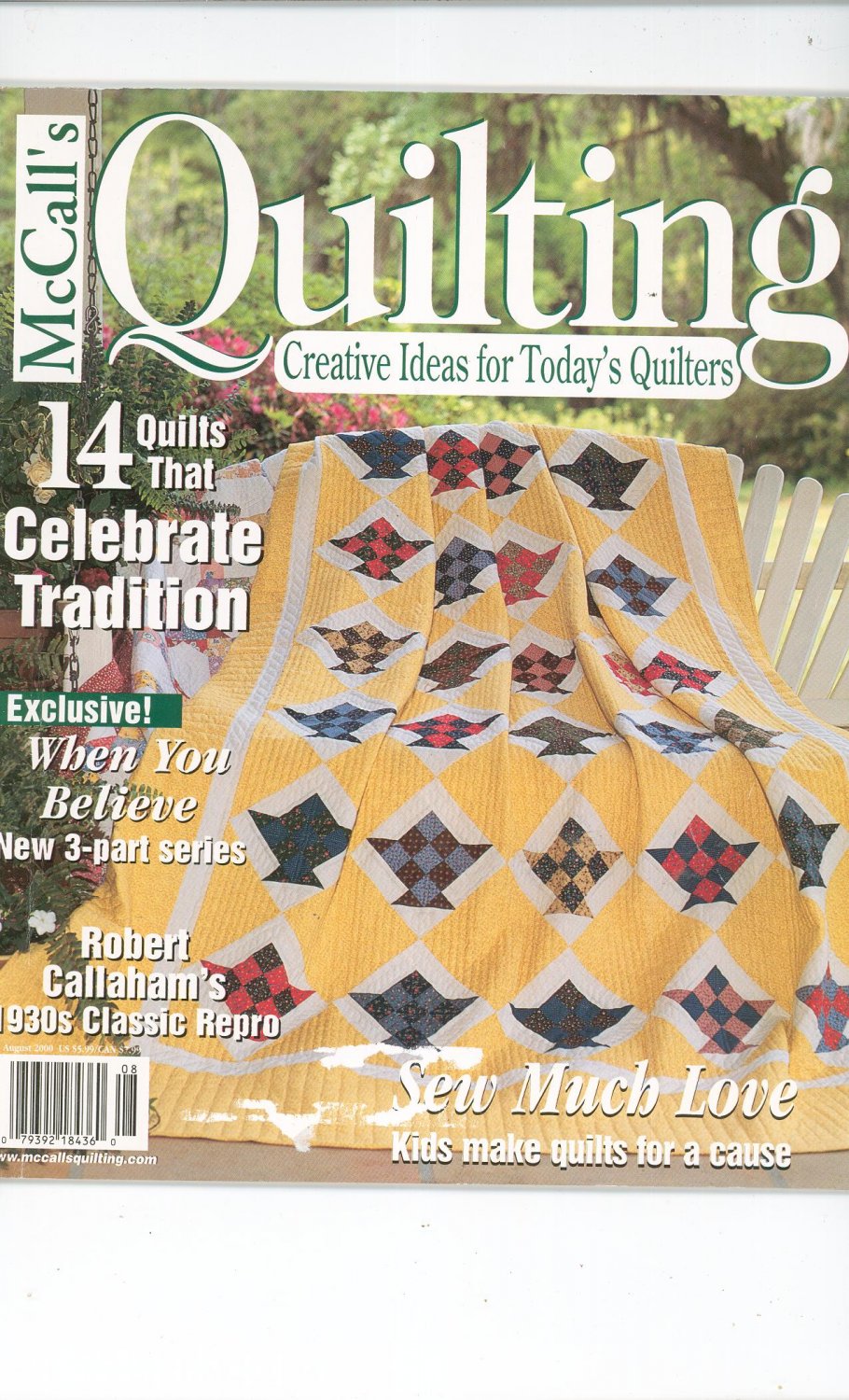 McCall's Quilting Magazine Back Issue August 2000