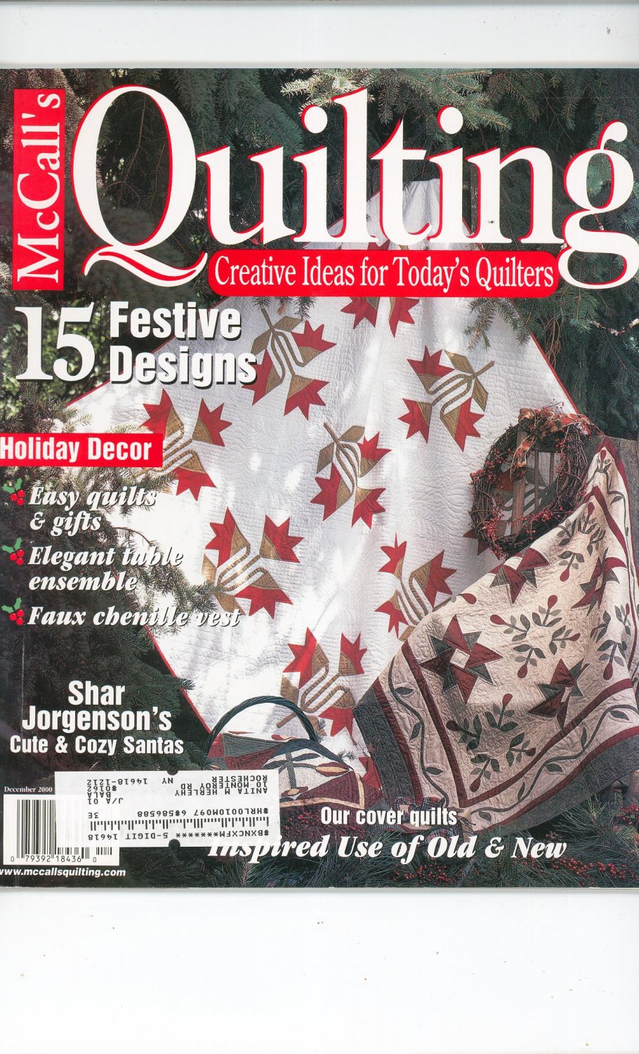 McCall's Quilting Magazine Back Issue December 2000